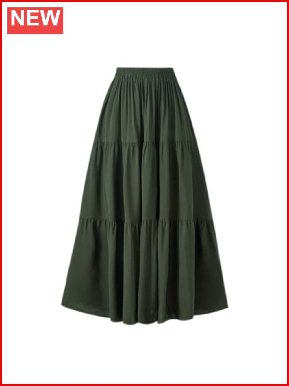 Women's Renaissance Maxi Skirt Tiered A-Line High Waist with Pockets Summer